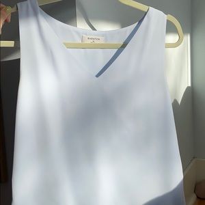 Baby blue polyester Babaton top